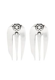 Marine Serre Orecchini a clip Reassembled Cutlery - Argento