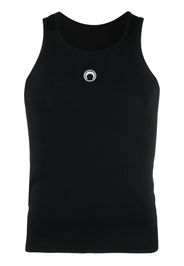 Marine Serre embroidered-logo tank top - Nero