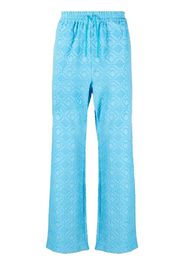 Marine Serre Pantaloni sportivi con effetto jacquard - Blu