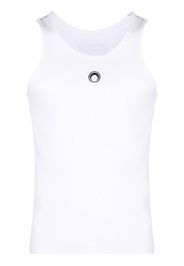 Marine Serre crescent-moon sleeveless top - Bianco