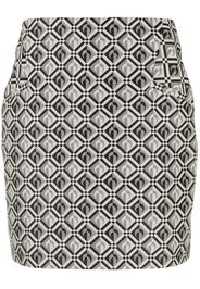 Marine Serre Regenerated Moon Diamant jacquard miniskirt - Bianco