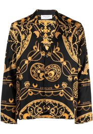 Marine Serre Ornament Jewelry printed silk shirt - Nero