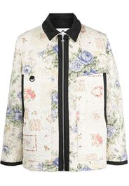 Marine Serre Boutis floral-print quilted jacket - Toni neutri
