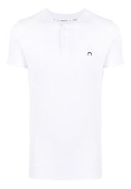 Marine Serre crescent moon-embroidered buttoned shirt - Bianco