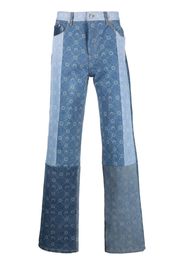 Marine Serre Moon Regenerated straight-leg jeans - Blu