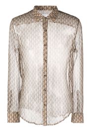 Marine Serre Moon Diamant silk shirt - Toni neutri