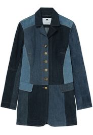 Marine Serre patchwork denim minidress - Blu