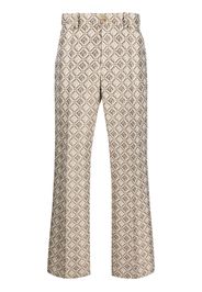 Marine Serre Moon Diamant straight-leg trousers - Toni neutri