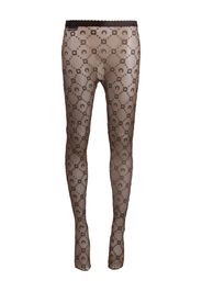 Marine Serre motif-pattern high-waisted tights - Marrone