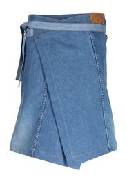 Marine Serre Moonogram denim apron - Blu