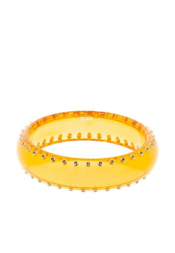 18kt yellow gold bakelite bangle bracelet