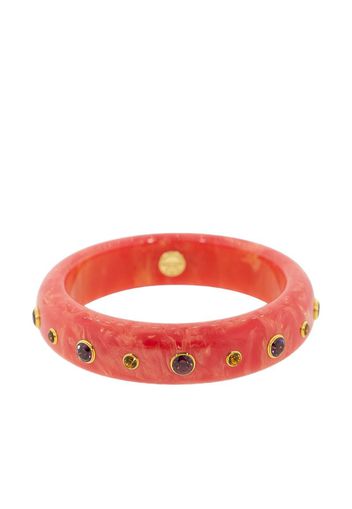 Bracciale rigido in oro 18kt con granato