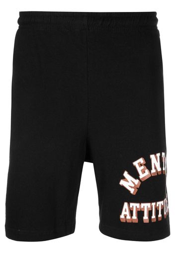 MARKET logo-print track shorts - BLACK