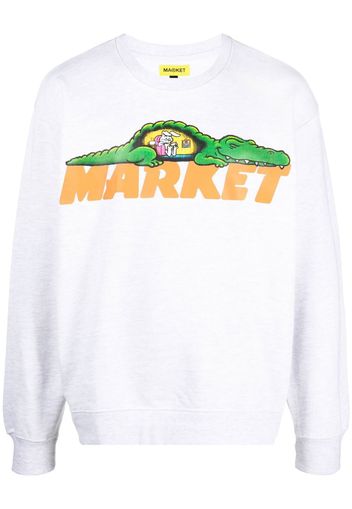 MARKET logo-print detail sweatshirt - Grigio