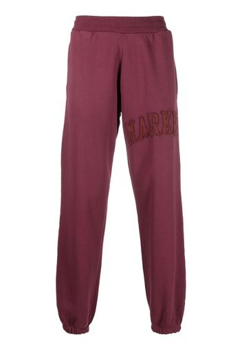 MARKET logo-patch cotton track pants - Rosso