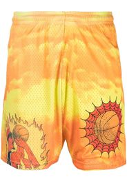 MARKET Shorts con stampa grafica - Giallo