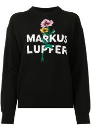 Markus Lupfer Maglione a fiori - Nero