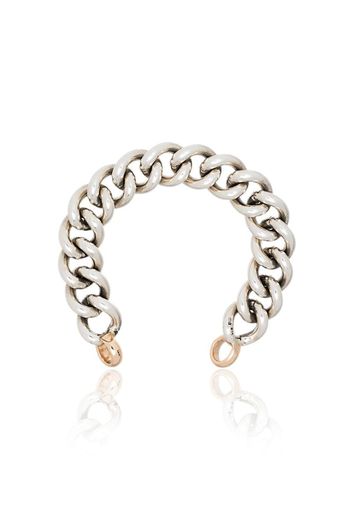 Bracciale a catena in argento sterling e oro 14kt