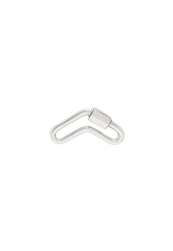 14kt white gold boomerang lock charm