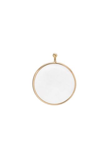 18kt rose gold pin quartz mini disc earring charm