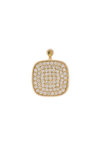 18K yellow gold onyx diamond charm