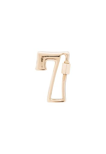 14K yellow gold 7 Number charm