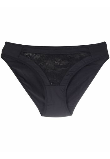 Marlies Dekkers lace-pattern panelled briefs - Nero