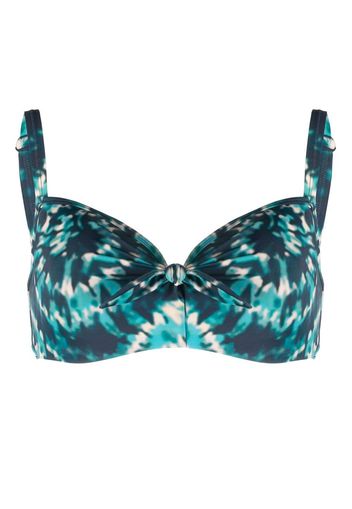 Marlies Dekkers Top bikini con fantasia tie-dye - Blu