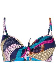 Marlies Dekkers Lotus mix-print bikini-top - Blu