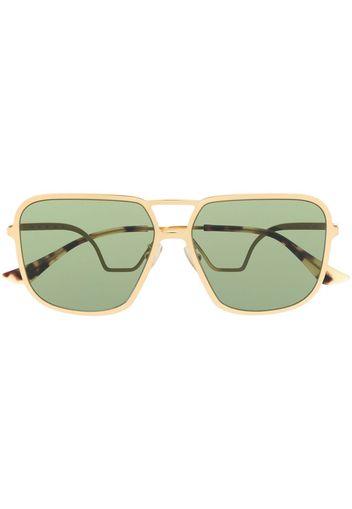 Marni Eyewear Occhiali da sole con montatura stile pilota - Oro