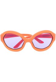 Marni Eyewear geometric-frame tinted sunglasses - Arancione