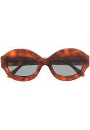 Marni Eyewear Occhiali da sole tondi con effetto tartarugato - Marrone