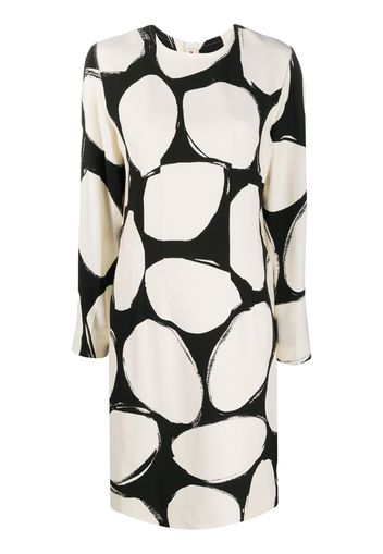 circles print shift dress