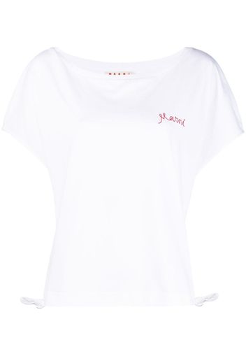 embroidered-logo T-shirt