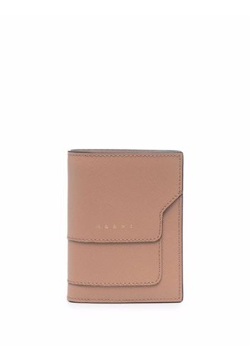 Marni Saffiano leather bi-fold wallet - Marrone