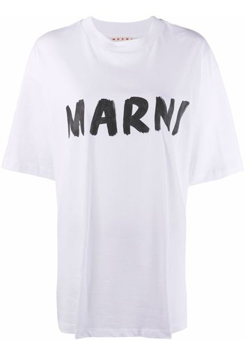 Marni logo-print crew-neck T-shirt - Bianco