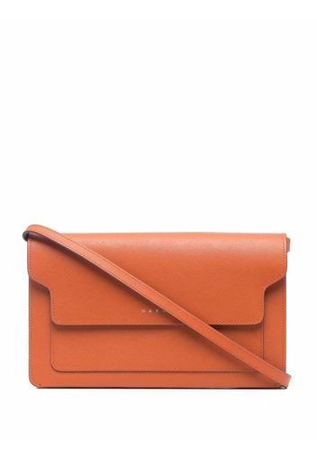 Marni Compartments leather clutch bag - Arancione