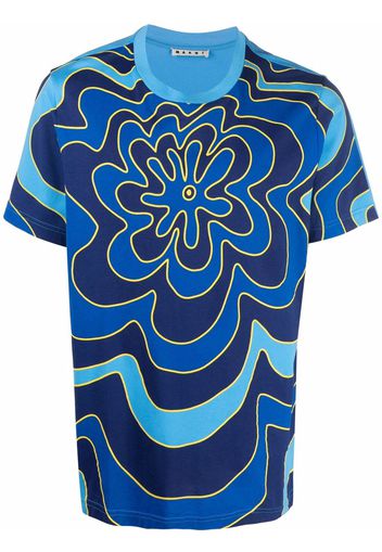 Marni T-shirt a fiori - Blu