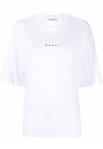 Marni logo-print short-sleeve T-shirt - Bianco