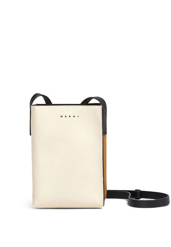 Marni colour-block logo shoulder bag - Toni neutri