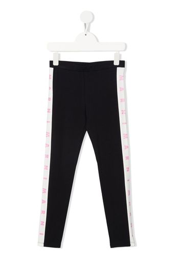 Marni Kids Leggings con banda laterale - Blu