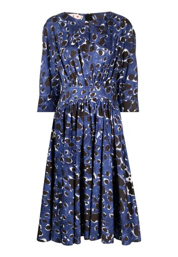 Marni Abito midi con stampa - Blu