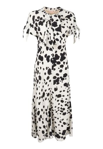 Marni dalmatian-print midi dress - Toni neutri