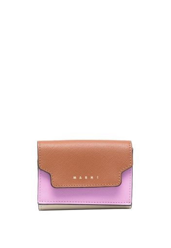 Marni Portafoglio tri-fold con design color-block - Rosa