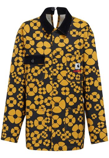 Marni Cappotto a fiori Marni x Carhartt - Nero