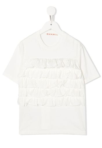 Marni Kids ruched short-sleeved top - Bianco