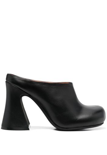 Marni block-heel leather mules - Nero