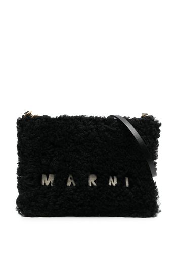 Marni lamb fur cross-body bag - Nero