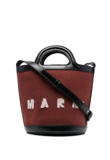 Marni Tasche logo-print bucket bag - Marrone