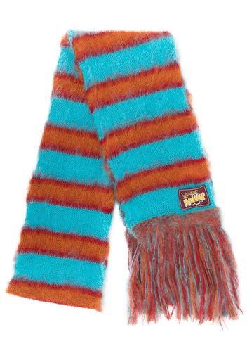 Marni striped knitted scarf - Blu